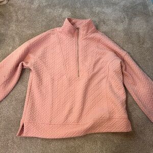 Pink Quarter-Zip Pullover